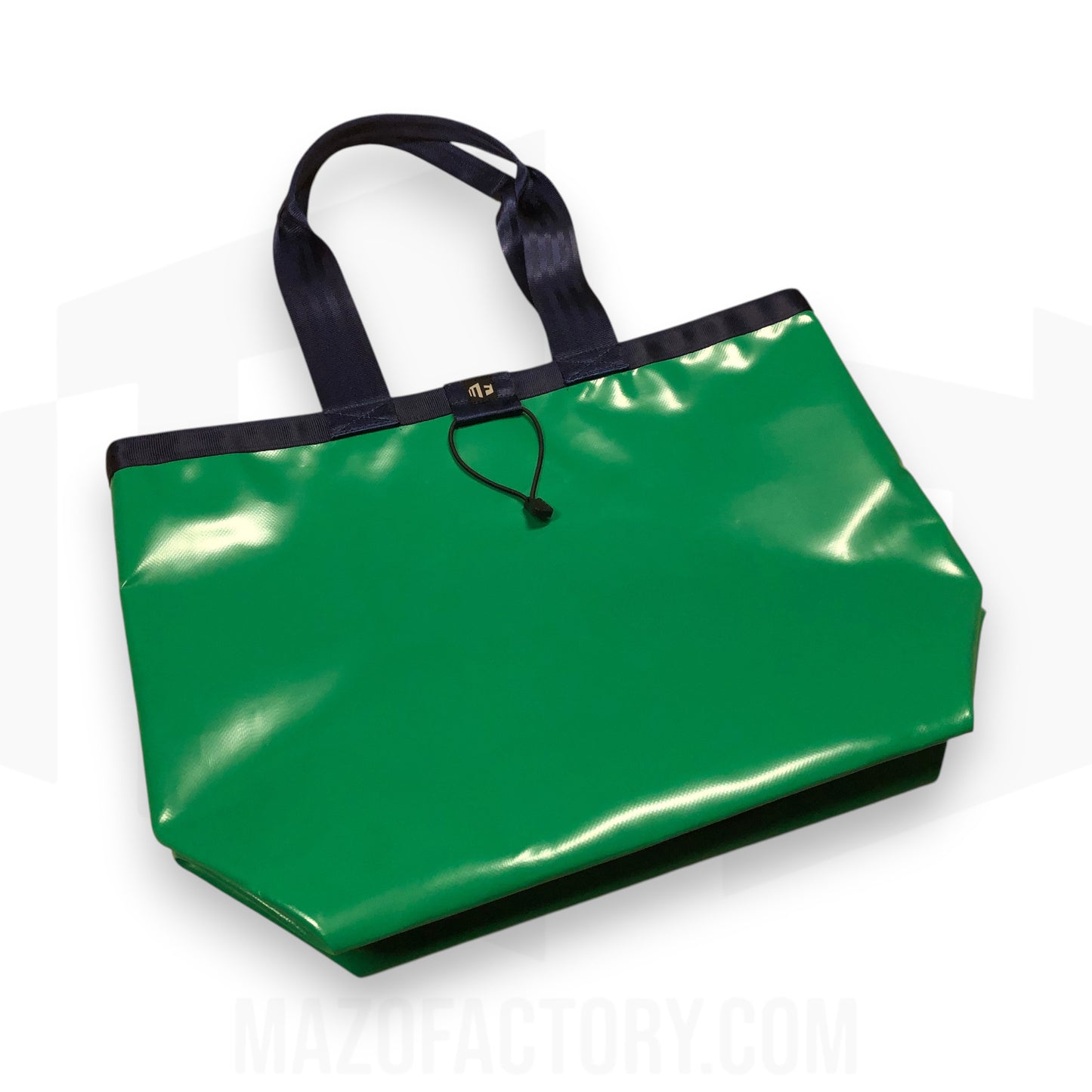 Tote Bag 23L | Gloss PVC | Emerald/Navy Blue