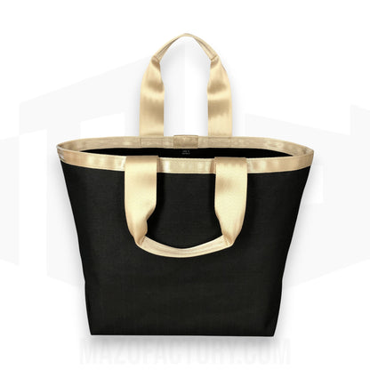 Tote Bag 23L | Grid Canvas | Black/Beige