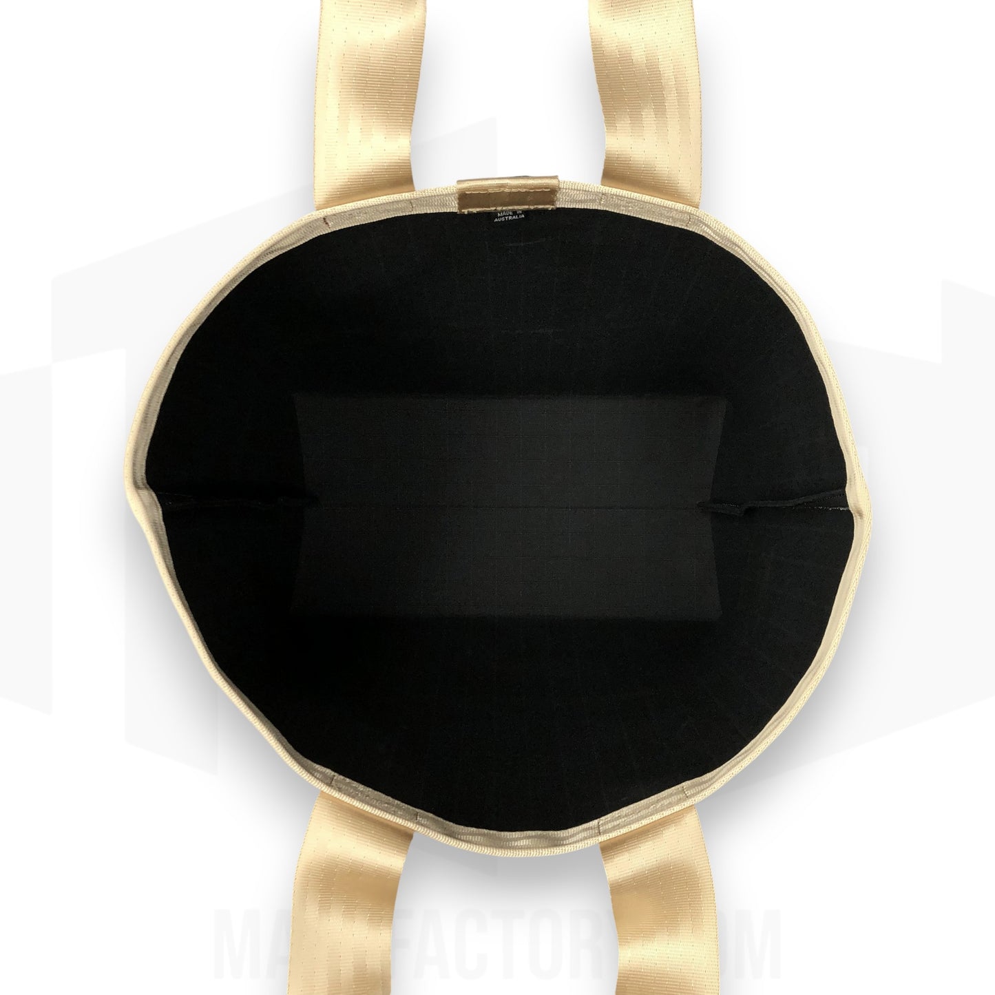 Tote Bag 23L | Grid Canvas | Black/Beige