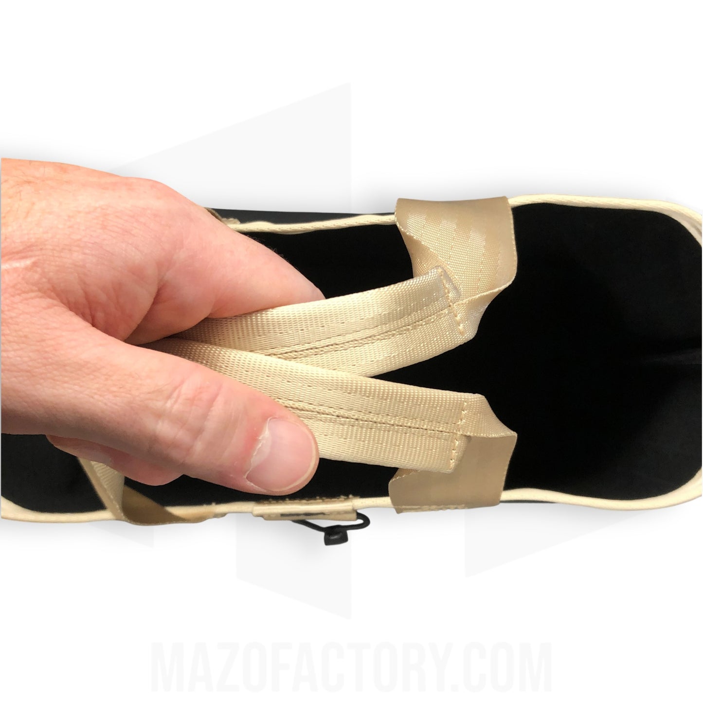 Tote Bag 23L | Grid Canvas | Black/Beige