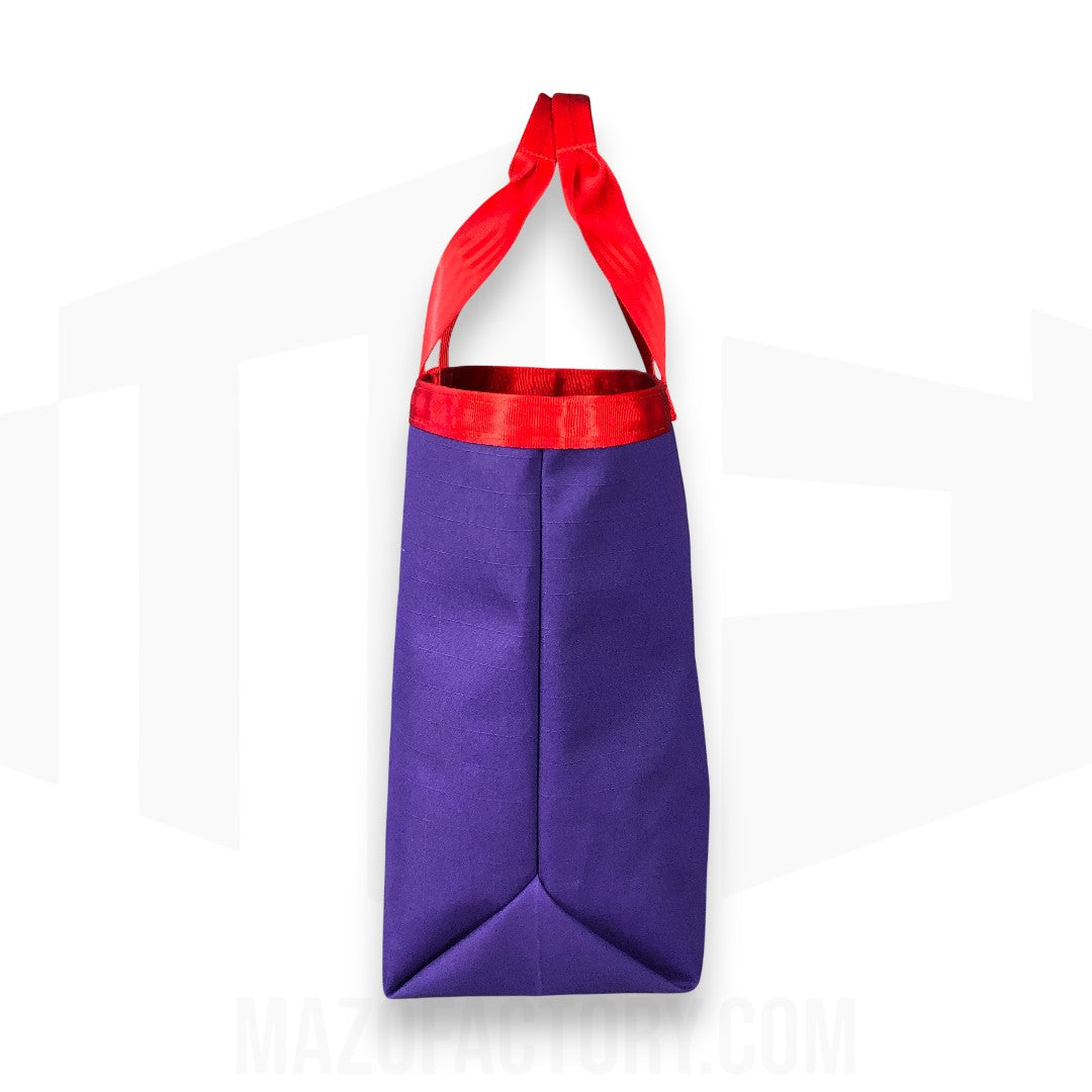 Tote Bag 23L | Grid Canvas | Purple/Red