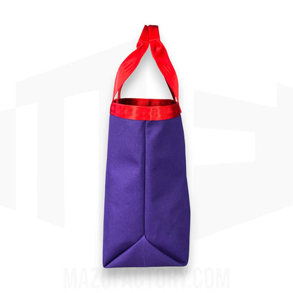 Tote Bag 23L | Grid Canvas | Purple/Red