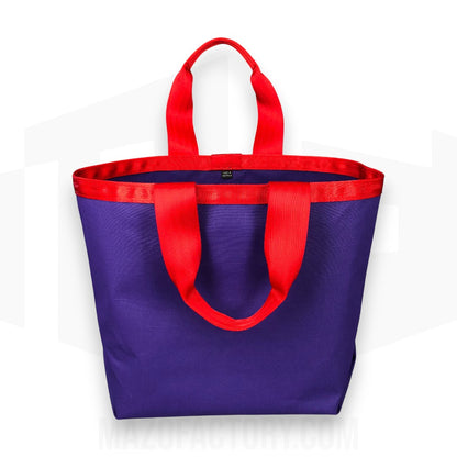 Tote Bag 23L | Grid Canvas | Purple/Red
