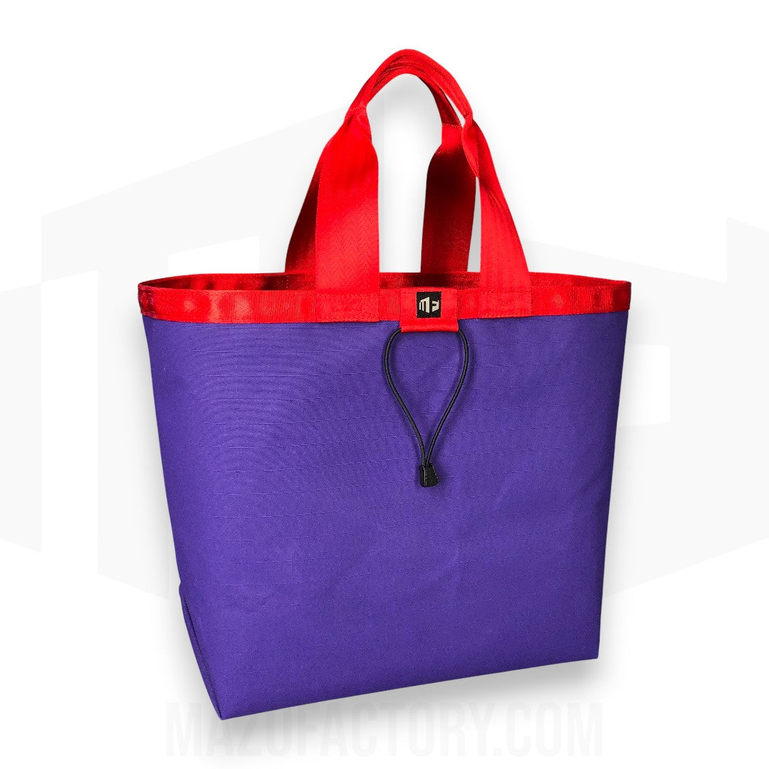 Tote Bag 23L | Grid Canvas | Purple/Red