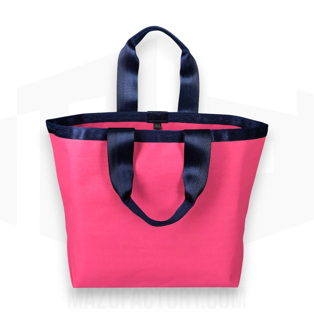 Tote Bag 23L | Grid Canvas | Pink/Navy