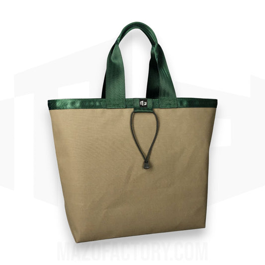 Tote Bag 23L | Grid Canvas | Antelope/Bottle Green