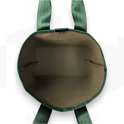 Tote Bag 23L | Grid Canvas | Antelope/Bottle Green