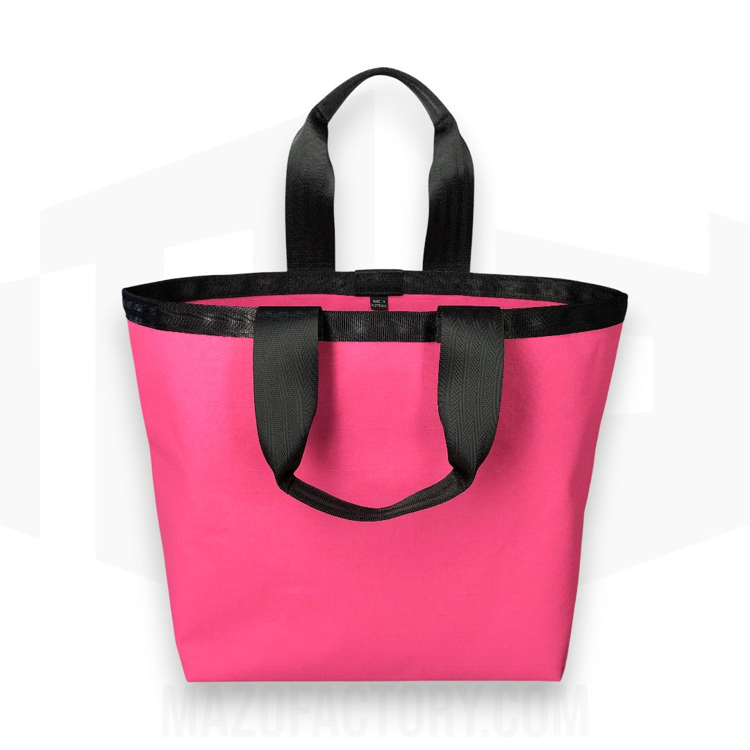 Tote Bag 23L | Grid Canvas | Pink/Black